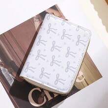 Compact Portable Multi-Function Card Holder, Women's Bowknot Card Storage Bag, Sweet Cartoon Mini Coin Purse, Multi-Slot ID Card Accordion Wallet - Multicolor - View 11