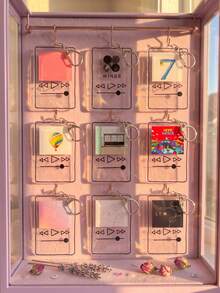 1pc/9pcs K-Pop B/TS Album Player Music Frame Aesthetic Acrylic Keychains, Classic Album Music Player Interface Design, K-Pop Fan And ARMY Gift, Back To School, Gift For ARMY, Gift For Friends - Multicolor - View 4