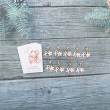 10pcs Pink Ribbon And Cherry Blossom Keychain Set, Paired With Inspiring Pink Butterfly Ribbon Motivational Greeting Cards, Positive And Encouraging Gift For Women During Breast Cancer Awareness Month, Suitable For Bags, Pendants, Keychains, October Accessories And Christmas - Multicolor - View 9