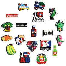 19pcs Dominican Series Beach Sandals Shoe Charms, PVC DIY Shoe Decoration Accessories Shoe Studs, Great Gift For Teen Boys And Girls - Multicolor - View 1