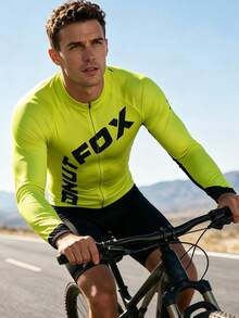 DONUTFOX Jersey Sepeda Balap Lengan Panjang Unisex Baru Warna Kuning - Kuning - View 3
