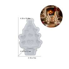 SILIKE LUFEI 1pc Resin Silicone Mold Christmas Heart Christmas Tree Ornament Mold, Suitable For Making Resin, Plaster, Candle, Aromatherapy Products, Home Decor Display Silicone Mold - Heart-shaped Christmas Tree Mold - View 2