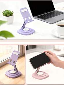 360° Rotatable Foldable Phone Stand Phone Holder Metal Rotating Phone/Tablet Stand Holder Tablet Desktop Stand For Office Camping Home Room Decor School Supplies Home Decor Travel Essential Phone Accessories - Multicolor - View 8