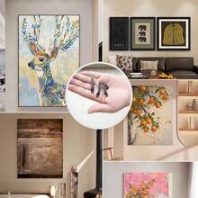 251Pcs Picture Hanging Kit Black & Gold Heavy Duty Picture Frame Hanger Art Work Photo Wall Hook With Screws - Multicolor - View 11