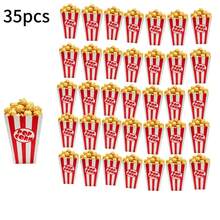 1/15/25/35/50/100pcsPack Kotak Popcorn Bergaris Merah - Wadah Popcorn dan Permen Kertas Mini untuk Pesta Karnaval, Perlengkapan Pesta untuk Malam Menonton Film - View 13