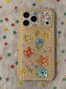 Colorful Floral Pattern Phone Case Compatible With Apple 18, 17 Pro Max, 16, 15, 14, 16 Pro, Full Coverage Protective Shell, Premium Fresh Creative Niche Fashion Style For Women - Multicolor - View 5