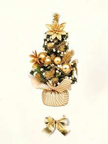 1 Set Of Mini Christmas Trees, Perfect For Home And Desktop Decorations. Adorned With Berries, Snowflakes, And Greenery. Suitable For Christmas Decorations, Table Decorations, Home Decor, And Room Decor. - Multicolor - View 9