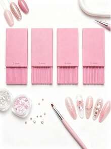 Gel Clay Ball Roller Tool, 2mm 3mm 4mm 5mm Semi-Soft Clay Shaping Tool, Soft Clay Ball Forming Tool, Nail Art Bead Gel Flower Shaping Tool, Earring Jewelry Handmade Auxiliary Tool - Multicolor - View 1