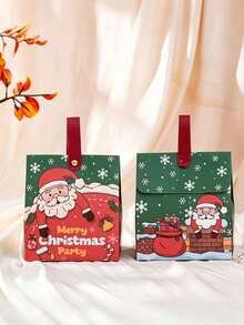 5PCS Christmas Festive Gift Boxes Perfect For Cookies, Sweets, Chocolates, Small Presents, Winter Holiday Gifts, For Packaging,Decorating, Festive Gift Wrapping, Gift Boxes For Small Gifts, Tree Decorations, Party Favors - Multiple Styles - View 3