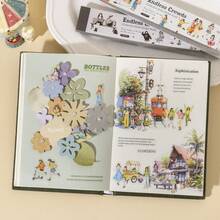 30 Sheets/Bag Sticker Book Human Sea Series Character Daily PET Small Stickers, Scrapbook Supplies Notebook Accessories, Used For Decorating Cards, Photo Frames, Computers, Phone Cases, Water Cups, Magazines, Stationery Boxes, Luggage, Desktop Decoration - Multicolor - View 4