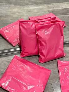 10/20pcs Rose Red Polyethylene Courier Bags, M L XL Mixed Sizes, Self-Adhesive Seal Mailing Bags - Multiple Styles - View 4