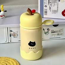 Vacuum Flasks & Thermoses - Yellow Apple Pocket Cup 300ml Comma Cat + Silicone Base Mat - View 3