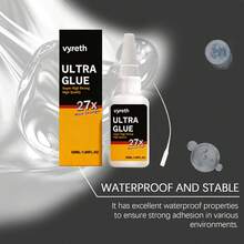Ultra Glue 50ML With Precision Nozzle Tip, 27X Super Strong Multi‑Purpose Instant Adhesive, Fast Drying Waterproof Super Glue For Plastic, Wood, Metal, Ceramic, Rubber, DIY Household Repair - Multi-purpose Adhesive - View 11
