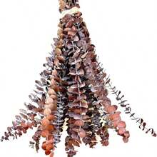 5/10/15/20/30pcs Eucalyptus Leaf Decorative Artificial Eucalyptus Stems, Realistic Touch Artificial Greenery Branches, Suitable For Wedding Bouquets, Centerpieces, Home And Office Decor - Orange - View 1