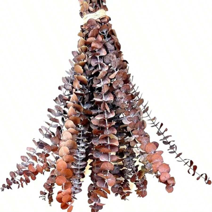 5/10/15/20/30pcs Eucalyptus Leaf Decorative Artificial Eucalyptus Stems, Realistic Touch Artificial Greenery Branches, Suitable For Wedding Bouquets, Centerpieces, Home And Office Decor - Orange - View 1