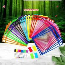 10pcs Reusable Dry-Erase File Pockets Set, Large Writable Erasable Storage Bags, Transparent Plastic Document Protectors, Teacher Classroom Teaching Aids, Learning Supplies, Back To School Supplies - Sets - View 14