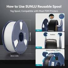خيط طابعة ثلاثية الأبعاد SUNLU PLA Plus 1.75 مم، خيط SUNLU ملفوف بعناية 1.75 مم PRO، خيط PLA+ لمعظم طابعات FDM ثلاثية الأبعاد، دقة الأبعاد +/- 0.02 مم، 10 كجم - مشاهدة 2
