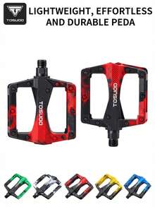 TOSUOD Mountain Bike Ball Bearing Pedals Plastic Double Steel Ball Camouflage Ball Bearing Pedals Commuter Bike Plastic Pedals - Multicolor - View 1