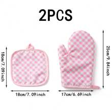 Heat-Resistant Gloves And Pads Set, Fashionable Printed Pattern, Suitable For Baking, Cooking, Grilling - View 23