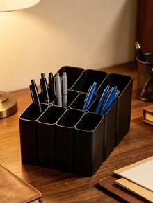 This 11-Compartment Multi-Functional Storage Box/Tray Is An Essential Item For Home And Office Desk Organization. It's A Practical Little Tool For Storing Items Such As Makeup Brushes, Pens, And Electronic Products. - Multicolor - View 5