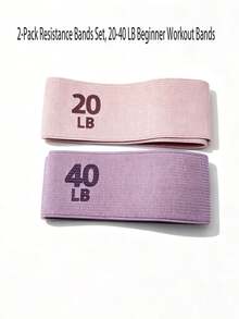 Faixas de Resistência de Tecido, Faixas de Resistência para Yoga, Pilates e Reabilitação para Pernas e Glúteos, Faixas de Fitness Elásticas - Multicolorido - Visão 20