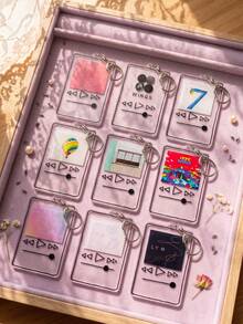 1pc/9pcs K-Pop B/TS Album Player Music Frame Aesthetic Acrylic Keychains, Classic Album Music Player Interface Design, K-Pop Fan And ARMY Gift, Back To School, Gift For ARMY, Gift For Friends - Multicolor - View 1