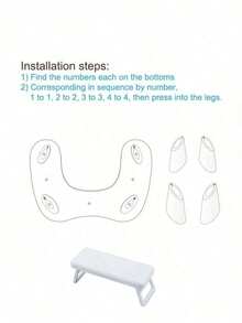 Butterfly Slanted Nail Art Hand Pillow, Dual Hand PU Nail Art Table Armrest, Comfortable Nail Art Table Support (White) - White - View 5