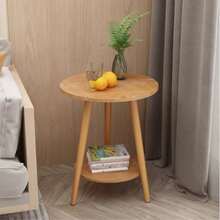 Simple Two-Tier Side Table – Suitable For Living Rooms, Balconies, Small Apartments, And Bedrooms (As A Bedside Table) - Wood - View 6