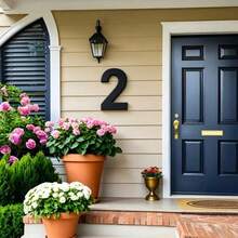 Acrylic Letter & Number Sign, Self-Adhesive Home Door & Store Wall Decor, Customizable Combination - A - View 4
