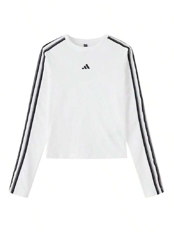 Adidas Women's Sports T-Shirt & Tank Top FAV 3S LS TEE Outdoor Sports Fitness Casual Long Sleeve Base Layer T-Shirt KZ1557