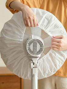 3-Piece Fan Dust Cover Set: Durable Dust Cover, Suitable For All Fans, Year-Round Use. Ruffle Edge Design For Home And Office Dual Use, Enhancing Space Elegance, Sturdy And Wear-Resistant Structure. - A - View 2