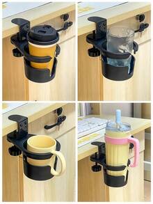 No-Drill Cup Holder Space-Saving Design Adjustable Desktop Storage Rack For Home Gaming Room Dorm Or Office Desk Foldable/Rotatable Coffee & Tea Hanging Cup Rack Fall Home Decor Car Accessories For Women Dorm Room Essentials College - Multicolor - View 8