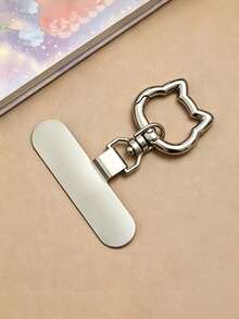 Stainless Steel Mobile Phone Lanyard Clip 360° Rotation Without Rope Jam With Cute Cat Head Spring Ring, Strong And Durable Metal Connecting Piece, Card - Multicolor - View 10