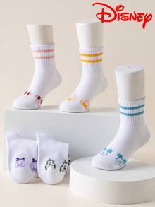 10/5/1 Pair Disney Cartoon Character Mid-Calf Socks For Kids, Christmas Socks, Student Daily Wear, Back To School - Multicolor - View 10