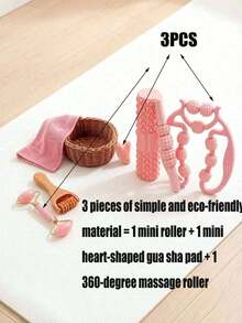 360° Anti-Cellulite Mini Massager Set/Round Massage Roller - Lymphatic Detox Massager - Muscle Roller, Deep Fascia Massage, Eliminate Cellulite, Suitable For Legs/Thighs/Buttocks, Anti-Cellulite Roller Makes Skin Smooth - Pink Set - View 12
