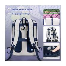 Multifunctional Sports Backpack, Independent Shoe Compartment, Wet/Dry Separation Storage, Large Capacity Travel Fitness Bag, Badminton/Tennis Racket Holder Design, Breathable Comfortable Shoulder Straps, Durable Lightweight Outdoor Fitness Training Backpack, Suitable For Men And Women - Multicolor - View 7