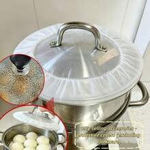 20pcs Pot Lid Heat Insulation Covers - Lazy Person's Pot Lid Protectors, Multi-Functional Wet Wipe Covers, Elastic Kitchen Covers - High Elasticity - Suitable For Pot Lids/Cook Covers Of Various Sizes - Maximum Strength Up To 50CM - Multicolor - View 3
