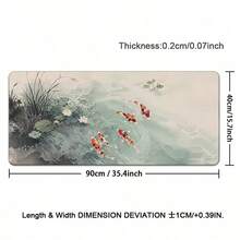 Ink Koi Serenity Mouse Pad Gamer Printon Demand Mousepad XXL Playmat Natural Rubber Non-Slip Soft Carpet Computer Mouse Mats - View 10