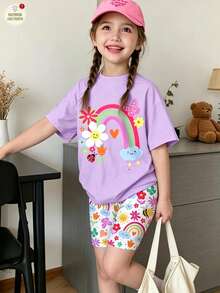 Tween Girls Extended Size T-Shirts - Purple - View 1
