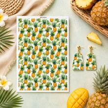 Strawberry/Fruit & Vegetable Mixed Painting/Pineapple/Orange Pattern Transfer Paper, Fruit Series Polymer Clay Printing Paper, Suitable For DIY Art Jewelry Earring Making Special Polymer Clay Transfer Printing - A - View 5