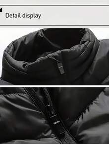 Men's Heated Jacket, 3-Speed Temperature Adjustable Heated Jacket, Four Control Switches, 36 Heating Areas,(Product Does Not Include Power Bank) - Black - View 5