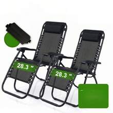 Adjustable Folding Lounge Chair, Portable Outdoor Recliner with Sturdy Frame, Foldable Sun Lounger for Beach Camping Patio Poolside Office Napping - 72 cm - Übersicht 14