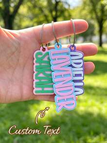 Customized Name Labels, Name Keychains, Customized Lunch Box Labels, Backpack Labels, Back To School Fashion, Christmas Gifts, Backpack Charms, Birthday Gifts, Personalized Anti-Loss Backpack Name Tags, Creative Gifts For Friends - Multicolor - View 6