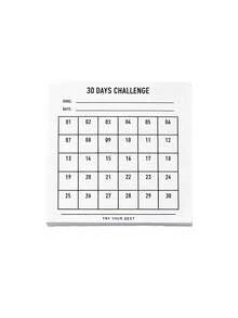 Minimalist 30-Day Challenge Habit Tracker Notebook, Undated Grid Goal Tracking Journal, Daily Task List Notepad, Self-Discipline Check-In Sticky Note,Journal Scrapbook Insert Tool, Office Goal Planning Stationery Supplies - A - View 13