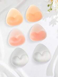 1 Pair Invisible Silicone Nipple Covers (Includes 30 Round Nipple Stickers), Smooth Edges Without Bulge, Suitable For Wearing With Thin Clothing - Multicolor - View 2