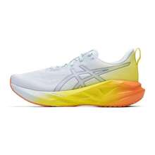 Asics Sepatu Lari Pria NOVABLAST 5 Terbaru, Ringan dan Bernapas dengan Bantalan dan Daya Tahan - Biru muda/kuning-oranye - View 5