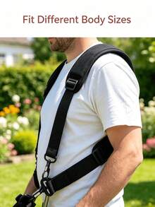 Adjustable Trimmer Harness Strap With Ergonomic Shoulder Straps & Metal Clips, Durable Fabric With Back Support, Comfort‑Fit Grass Trimmer Accessory For Men And Women, Stable Connection For Lawn Mowing And Yard Work - Multi-color - View 5
