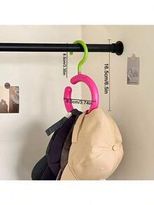 2pcs Multi-Function Strong Adhesive Hooks, No-Drill Clothes & Hat Hooks, Dorm Underwear, Camisole, Bag, Hat, Scarf No-Damage Storage Hooks - A - View 6