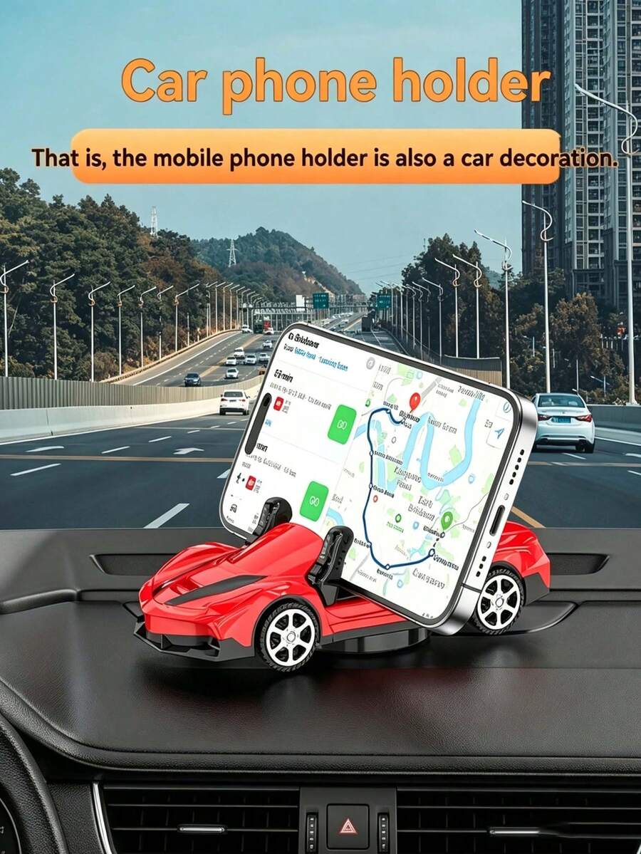 Sports Car Style Phone Holder, Dashboard Phone Holder, Dashboard Rotating Phone Holder