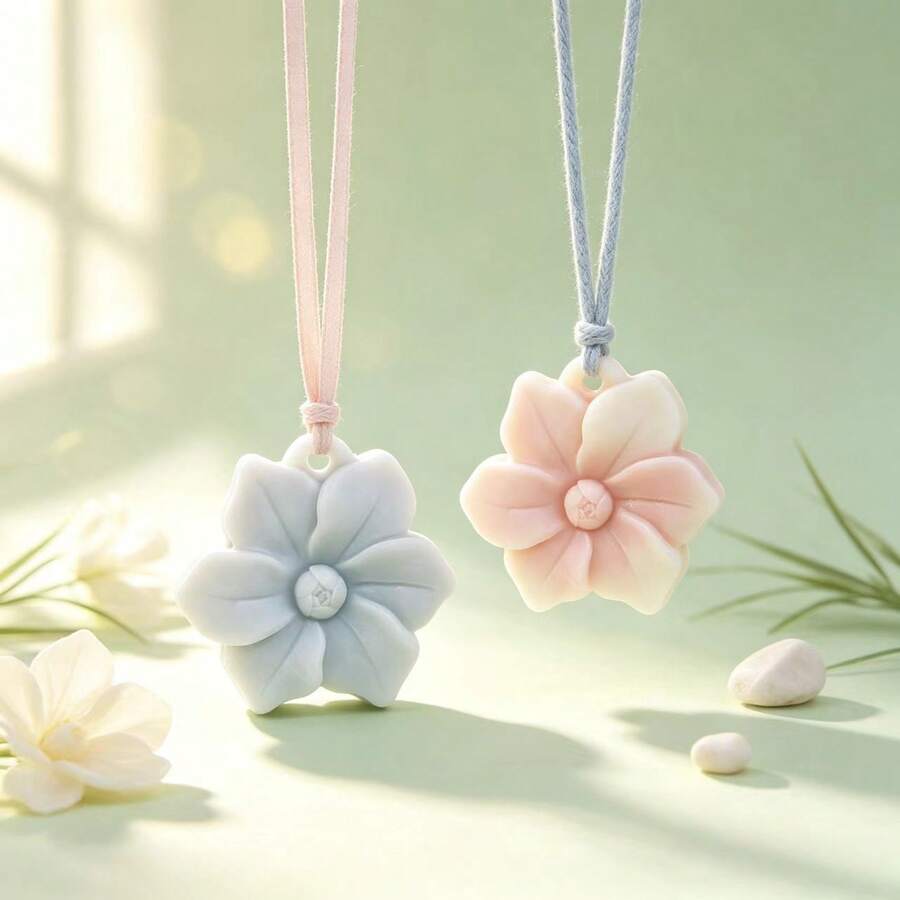 1件櫻花香氛蠟熔矽膠模具，家居裝飾/禮品飾品石膏模具，手工環氧樹脂鑄造模具，藝術裝飾黏土石膏模具 - B - 查看 1